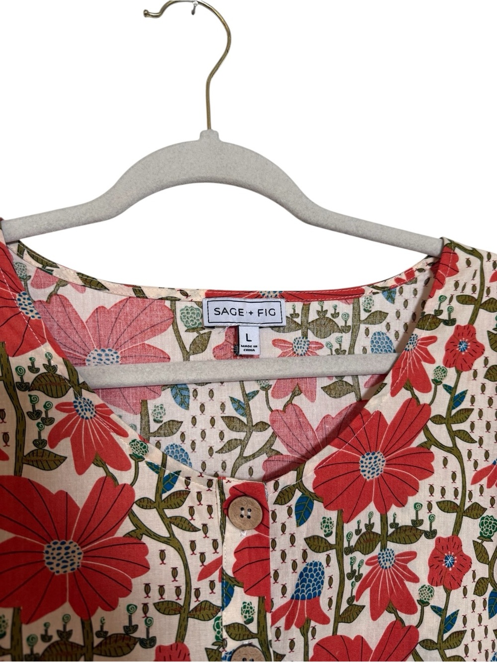 Floral Dress with Gathered Waist - Picture 4 of 4